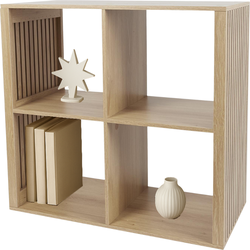 MISOU Klaus Wandkast - Open - Vakkenkast met 4 Vakken - Hout - Opbergkast - Speelgoed - Boekenkast