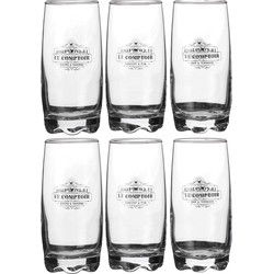 Urban Living longdrinkglazen Comptoir - deco glas - 9x stuks - 390 ml - Longdrinkglazen