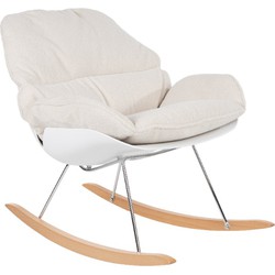 ANLI STYLE Lounge Chair Rocky Off White Teddy