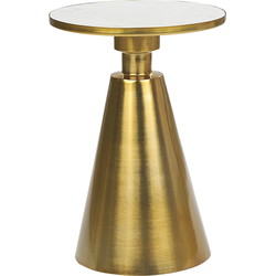 ANDRES - Bijzettafel - Wit/Goud - Metaal