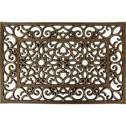 Clayre & Eef Deurmat 60x40 cm Zwart Rubber