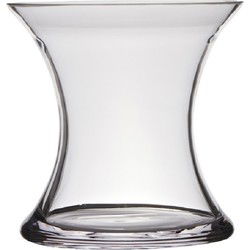 Hakbijl Glass Vaas - transparant - x-vorm - glas - D24 x H28 cm - Vazen
