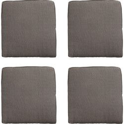 Madison -  Zitkussen Wicker Oxford taupe - Ca. 48x48 cm - Set van 4
