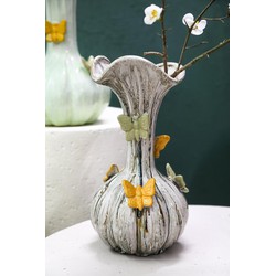 PTMD Vaas Tamarae - 16x16x34 cm - Keramiek - Creme
