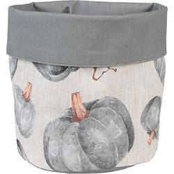Clayre & Eef Broodmand Ø 15x16 cm Grijs Katoen Pompoen