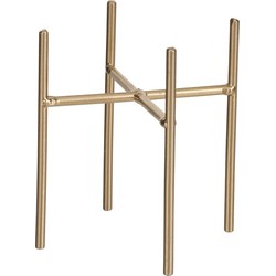 Goudkleurig plantenkrukje/planten standaardje Ascot H12 x B10 cm woonaccessoires/woondecoraties - Plantenstandaarden