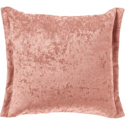 Dutch Decor LEWIS - Sierkussen 45x45 cm - fluweel - met sierrand - Muted Clay - roze - Dutch Decor