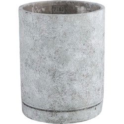 PTMD Bloempot Vik - 20x20x25 cm - Cement - Grijs