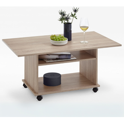 Salontafel op wielen met 2 planken - Azur