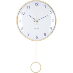 Wandklok Cheeky Dome - Zachtgeel - 7.1x35.5x61.5cm