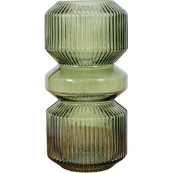 Glass Vase - Vase in green glass Ã˜12x24,5 cm