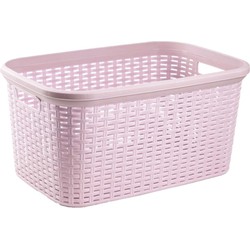 Plasticforte Wasmand - 35L - roze - rotan - 53 x 36 x 26 cm - Wasmanden