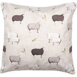 Clayre & Eef Kussenhoes Beige Polyester Schaap