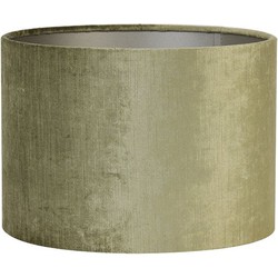 Gemstone Lampenkap cilinder 20-20-15 cm olive - Landelijk Rustiek - 2 jaar garantie