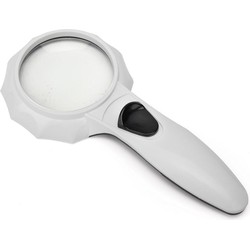 Decopatent® Hand Loep met LED verlichting - 6x Vergroting - Lees Vergrootglas - Lezen voor Slechtziende - Magnifier - 19 x9 x 3 Cm