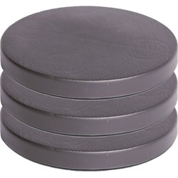 Prosperplast Plantenonderzetter - 3x - rond - 40 cm - antraciet - Planten onderzetter