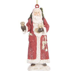 Clayre & Eef Kersthanger Kerstman Rood Kunststof