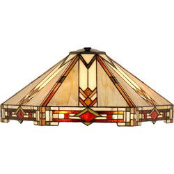Lumilamp Lampenkap Tiffany Beige Glas