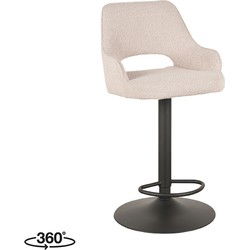 LABEL51 Barkruk Fer - Naturel - Boucle - Zithoogte 64-84