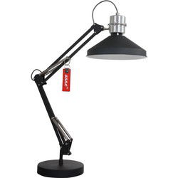 Anne Lighting - tafellamp - Zappa - zwart - metaal - bureaulamp - E14 - 7702ZW