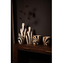 PTMD Bloempot Evelin - 21x21x21 cm - Keramiek - Bruin