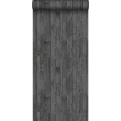 ESTAhome behang vintage sloophout planken zwart en bruin