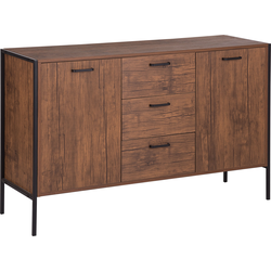 Beliani TIFTON - Sideboard-Donkere houtkleur-MDF