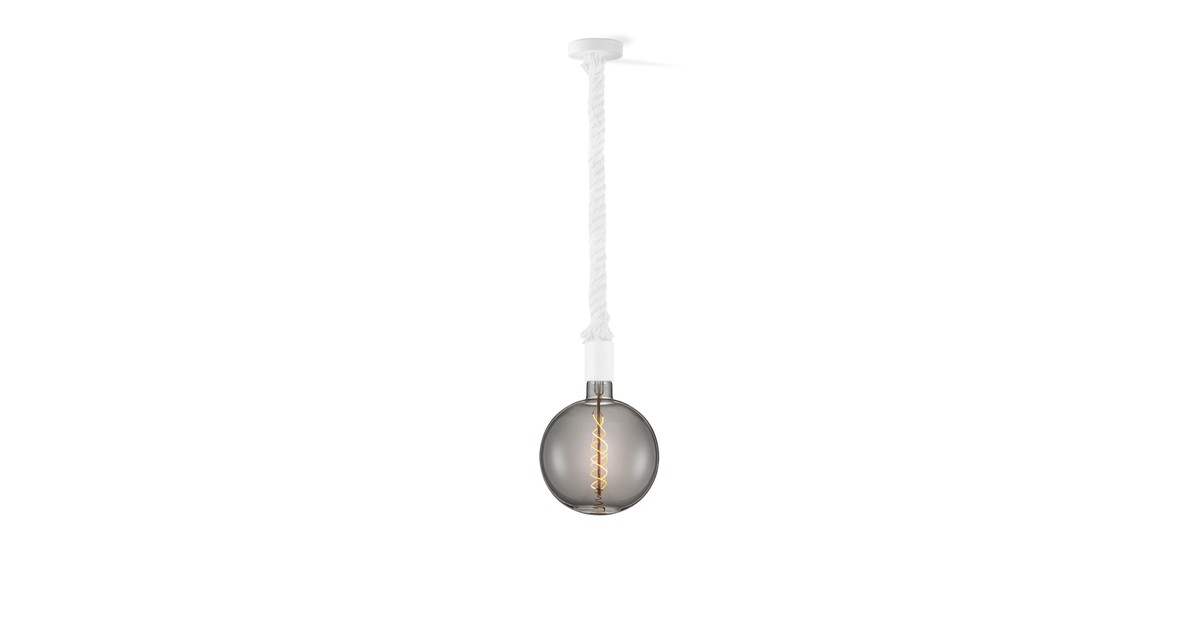 Home sweet home hanglamp Leonardo wit Spiral g180 - smoke