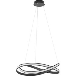 Highlight - Waves XL - Hanglamp - LED - 70 x 70  x  150cm - Zwart