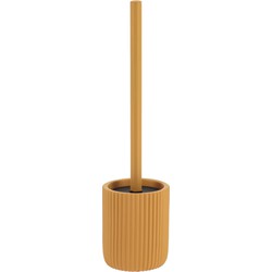 Tendance WC borstel met houder 101 - mosterdgeel - geribbeld - 37 cm - Toiletborstels