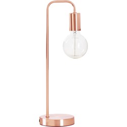 Atmosphera Tafellamp/bureaulampje Design Light - metallic koper - H46 cm - Bureaulampen