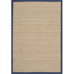 Safavieh Natural Fiber Indoor Geweven Vloerkleed, Natural Fiber Collectie, NF115, in Natuurlijk & Blauw, 122 X 183 cm