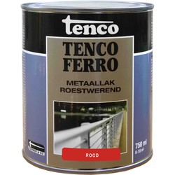 Ferro rood 0,75l verf/beits - tenco