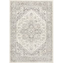 Vintage Oosters Tapijt FARAH - Grijs/Wit - 140x200 cm