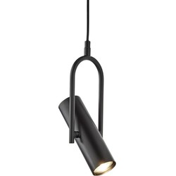 Landelijke Hanglamp - Bussandri Exclusive - Metaal - Landelijk - GU10 - L: 11cm - Voor Binnen - Woonkamer - Eetkamer - Zwart