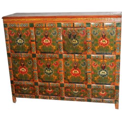 Fine Asianliving Antieke Tibetaanse Kast Handgemaakt B133xD43xH108cm