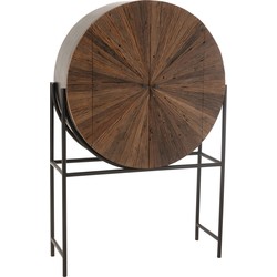 J-line - Bar Shanil Gerecycleerd Hout/mdf Bruin/zwart - 105x38x160cm