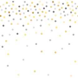ESTAhome fotobehang confetti dots geel en grijs - 200 x 279 cm - 158930
