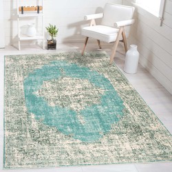 Burano vloerkleed - Medaillon Vintage - Mint Groen