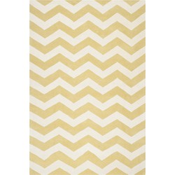 Safavieh Contemporary Indoor Hand Tufted Area Rug, Chatham Collection, CHT715, in Light Gold & Ivory, 183 X 274 cm