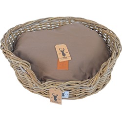 Boony Est 1941 ligkussen ovaal basic brown 60 cm - Gebr. de Boon