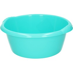 Rond afwasteiltje/emmertje turquoise blauw 3 liter 25 x 10,5 cm schoonmaakartikelen - Afwasbak