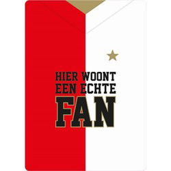 PLENTY GIFTS WAAKBORD BLIK FEYENOORD FAN 21X15 CM