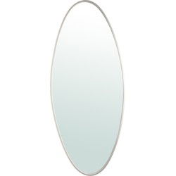 PTMD Serine White Steel Oval Mirror Large