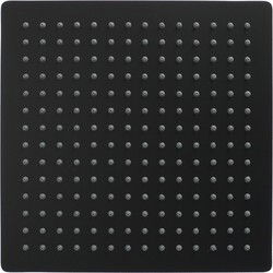 Luzzo® Regendouchekop extra Platte Hoofddouche Vierkant RVS Ø25 cm - Douchekop Zwart