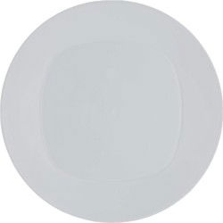 4x Stuks onbreekbare kunststof ontbijt/dinerbordjes - wit - 24 cm - Campingborden