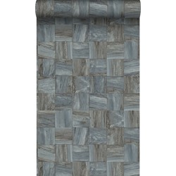 Origin Wallcoverings eco-texture vliesbehang sloophout motief kiezelgrijs - 53 cm x 10,05 m - 347514