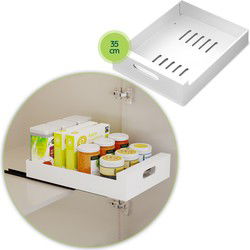 XIVADA Keukenkast organizer - Schuiflade  - Aluminium - 35 cm - Wit