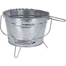 Ronde barbecue emmer zink - 28 cm - voordelige houtskool bbq - Houtskoolbarbecues