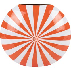 Present Time - Vaas Candy Swirl Large - Bright orange & white